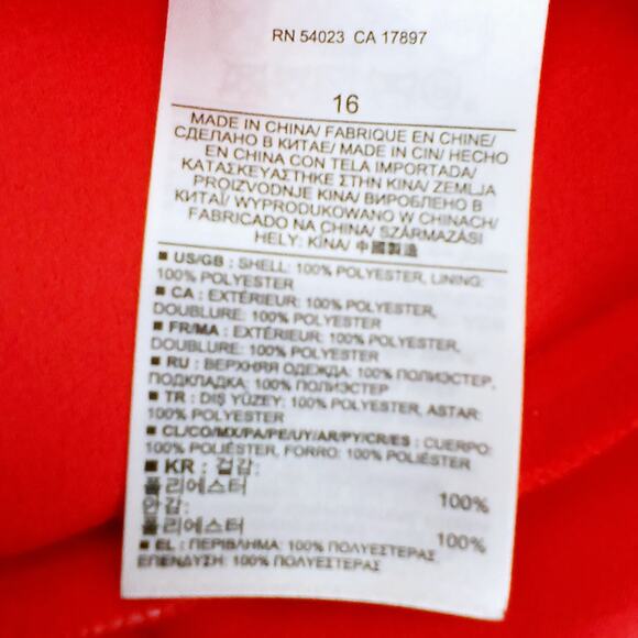 Banana Republic SZ 16 (Runs Small) Crepe Cutout Dress Red Glow Fit N Flare NWT - Picture 8 of 8